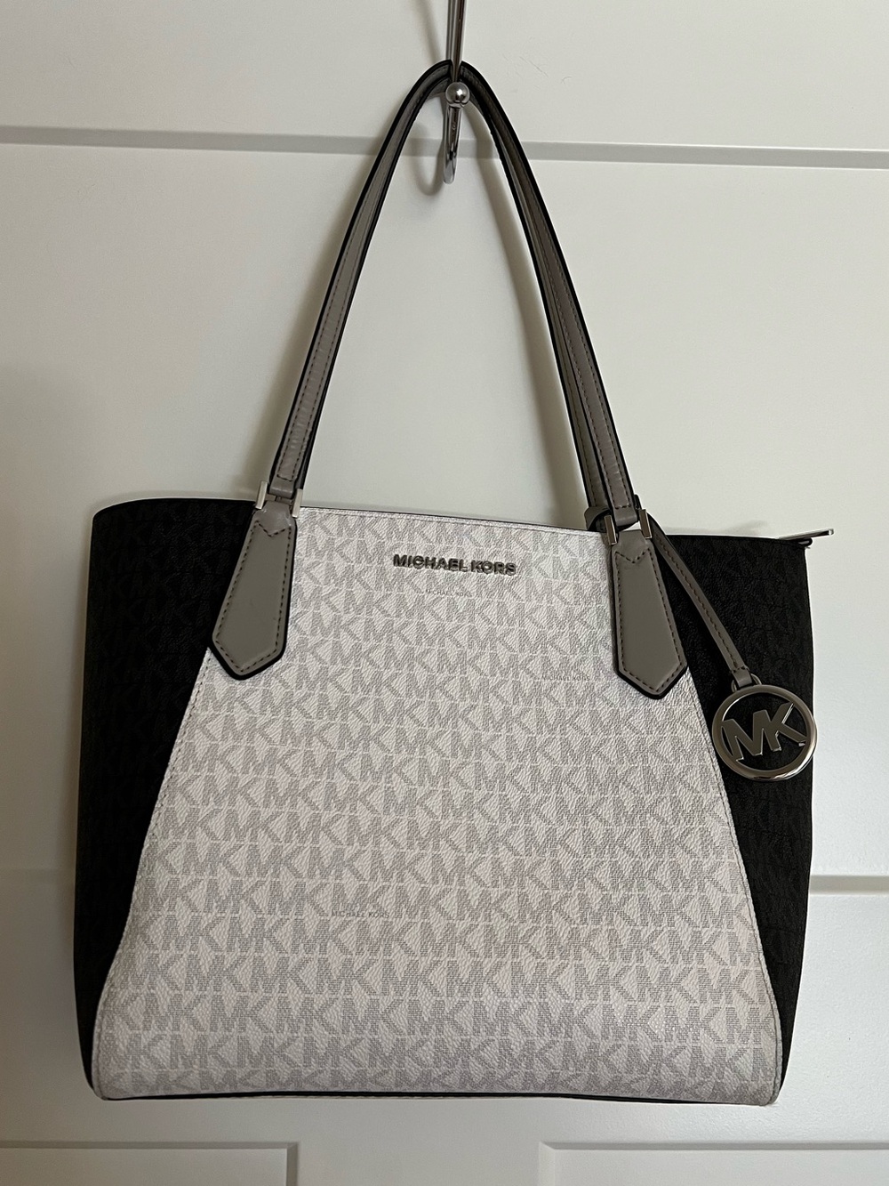 Michael Kors Black & White Signature Logo Tote